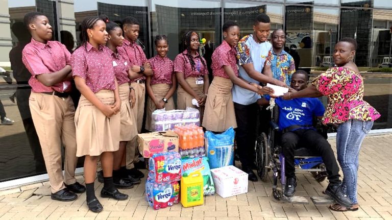 Disability123-5 Students Of  Westbridge School Donate Gh¢10,000 To Student With Cerebral Palsy