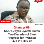 DisabilityNewsGH.com-Ghana @ 69- NDC’s Joyce Gyamfi Slams Two Decades of Slow Progress for PWDs as Act 715 Hits 20