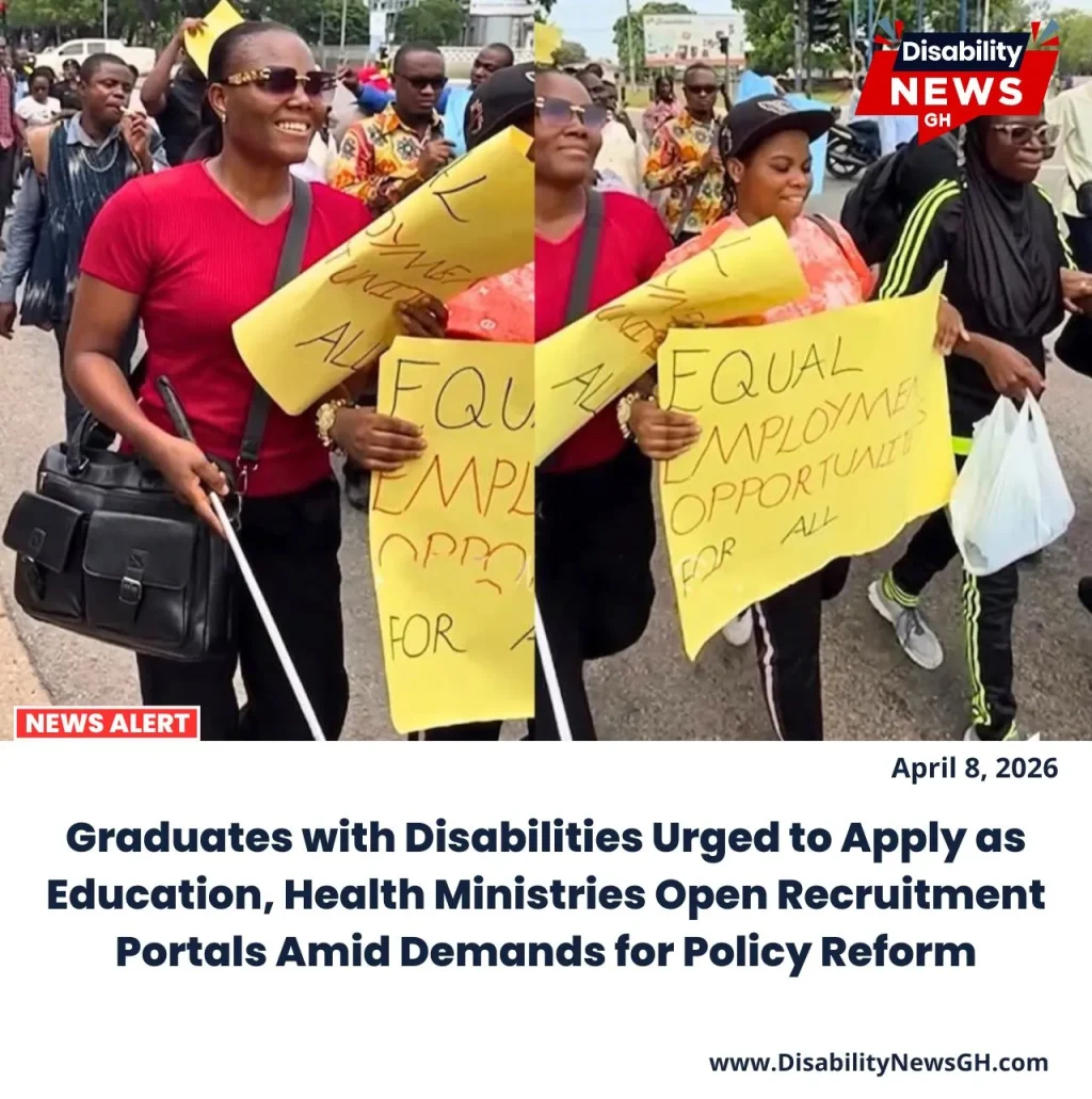 Graduates with Disabilities Urged to Apply as Education, Health Ministry Open Recruitment Portals Amid Demands for Policy Reform